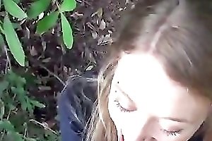 Sweet Blonde Teen Gifting Her Bf With A Blowjob Outdoor
